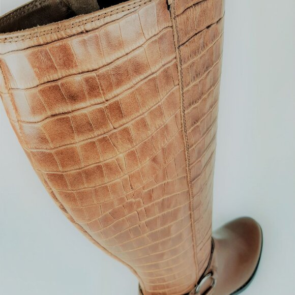 Brown Buckle Leather Cowboy Boots - Picture 8 of 10